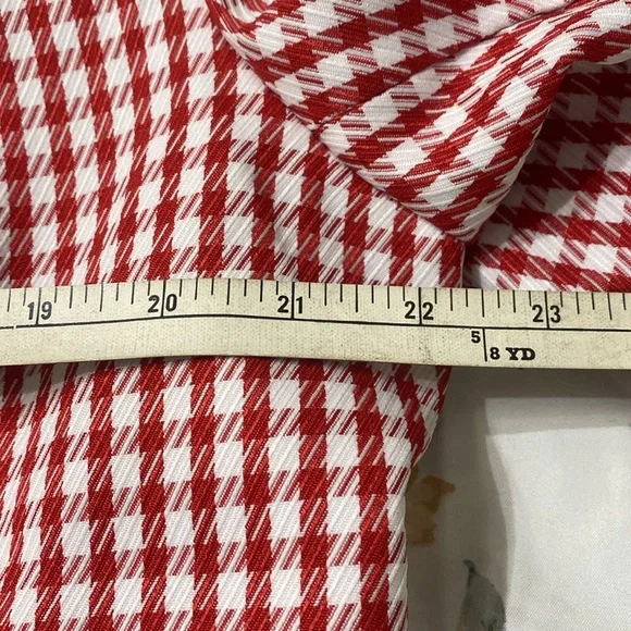 Red & White double breasted houndstooth blazer. 💯 polyester. NWOT. Fully lined - Picture 8 of 9